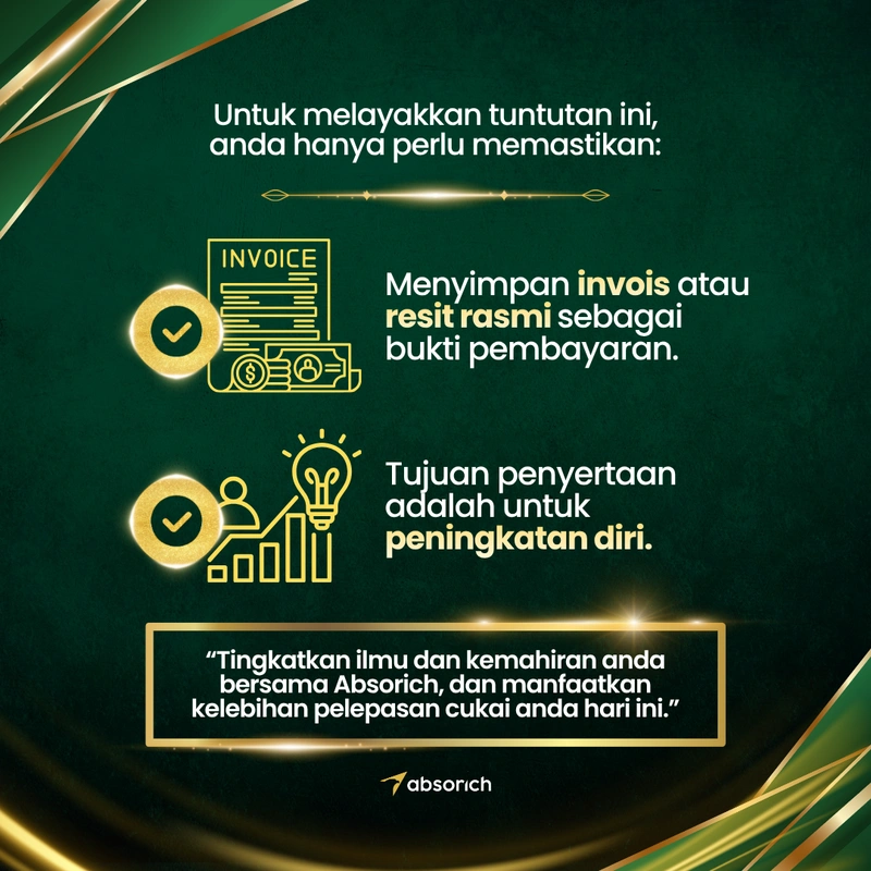 Penjelasan pelepasan cukai untuk setiap program Absorich Sdn Bhd