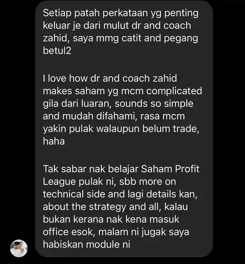 Testimoni Muhsin mengenai saham yang mudah difahami